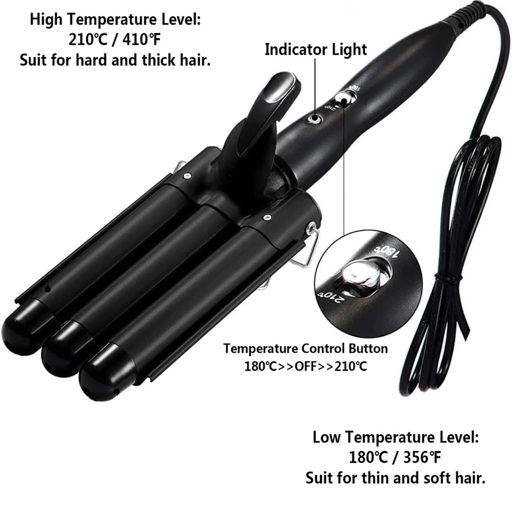 Black Hair Waver with Temperature Control